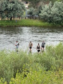 Family fishing just out the back door!