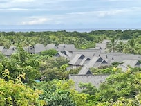 A view from a hillside looking over resort !