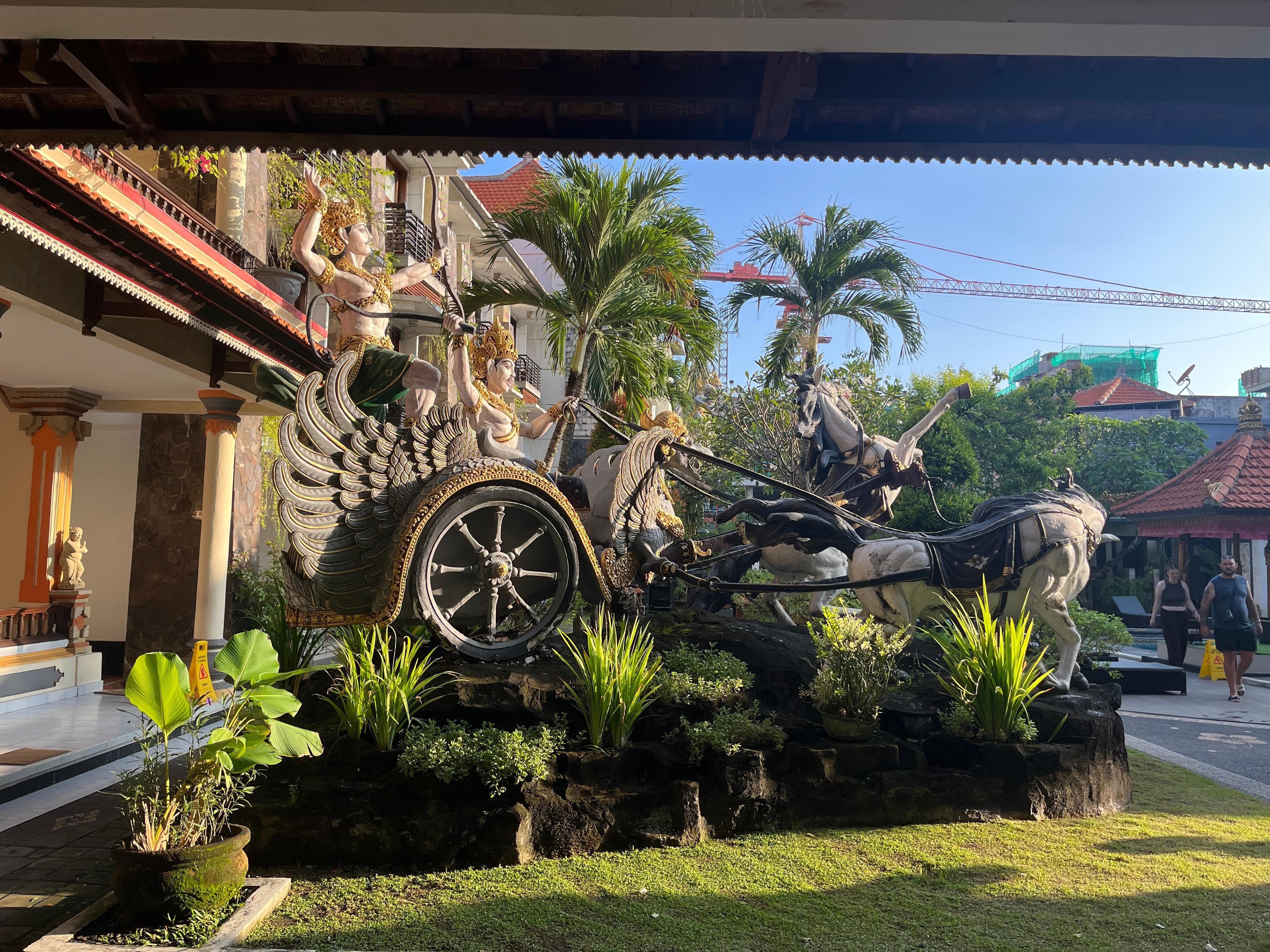 This is part of the grounds. It is absolutely beautiful with lots of greenery and a wonderful pool.