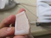 The bar of soap crumbled and fell apart when we picked it up