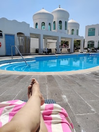 El clima estupendo para disfrutar de la alberca