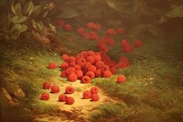 Crystal Bridges, Museum of Art: Raspberries in a Wooden Landscape by William Mason Brown