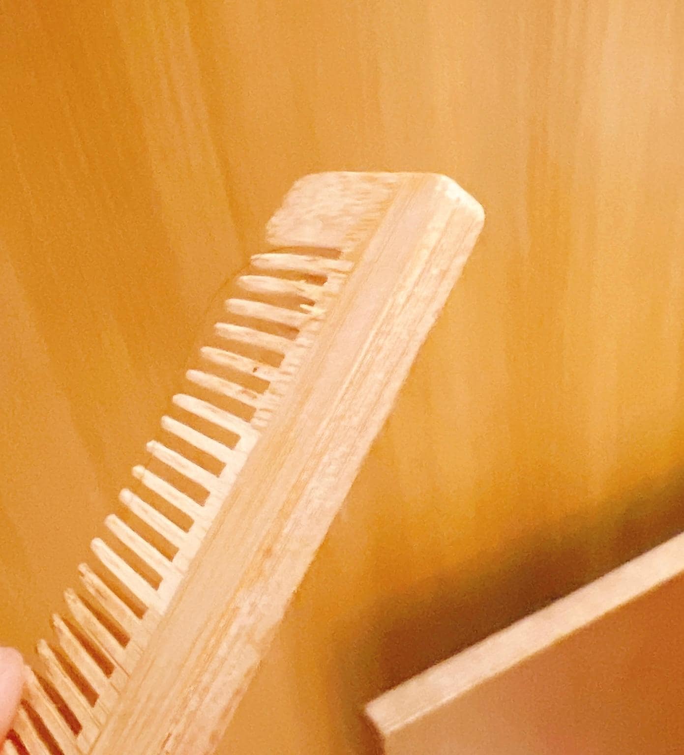 ささくれていて危険な櫛