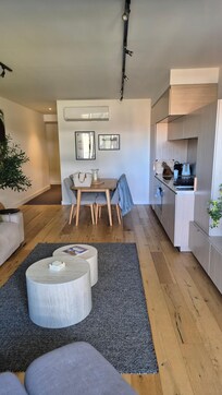 Living room and kitchen