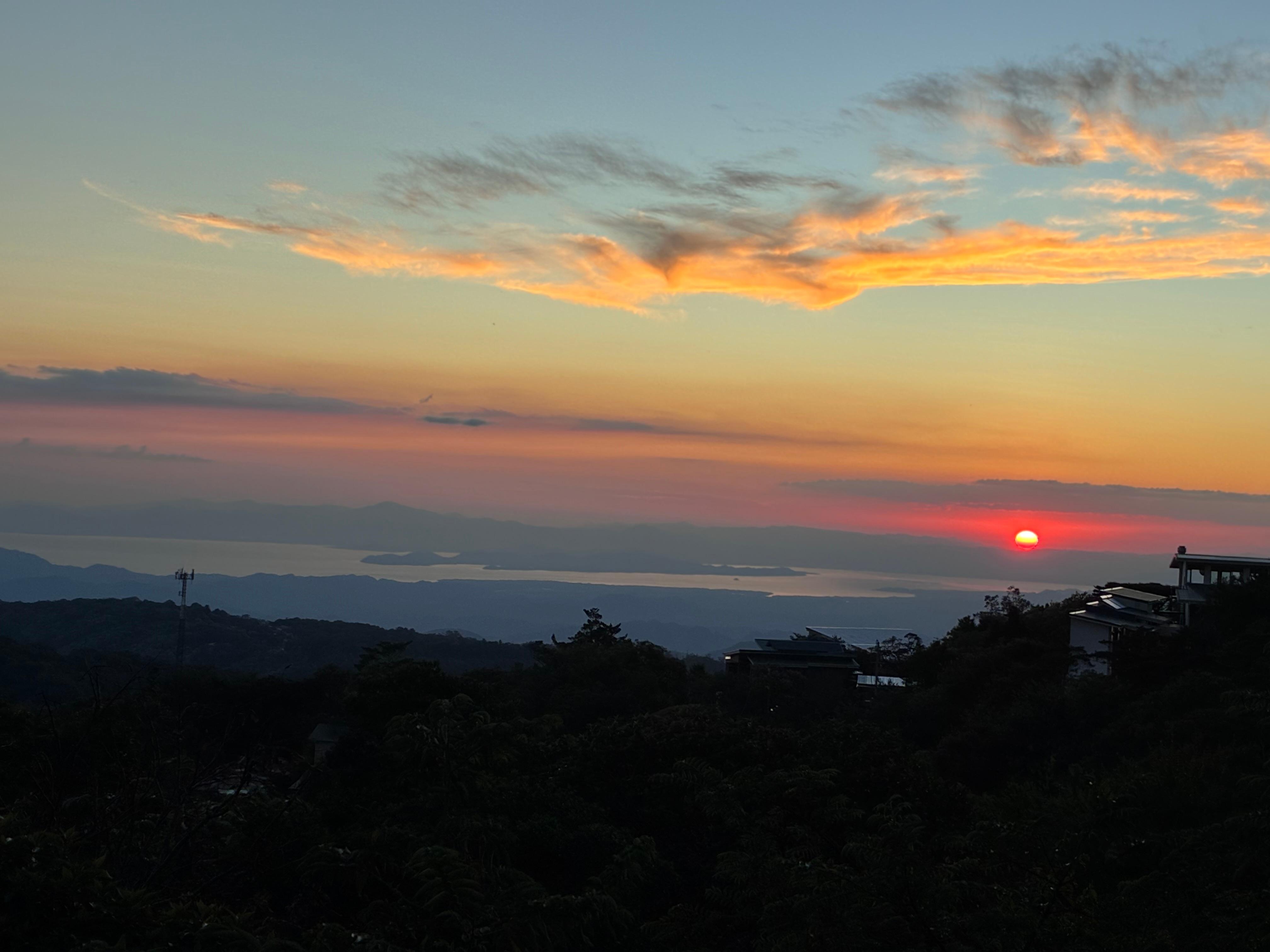 Sunset from the dining room.