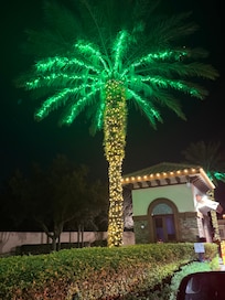 The security area was decorated for the holiday season.