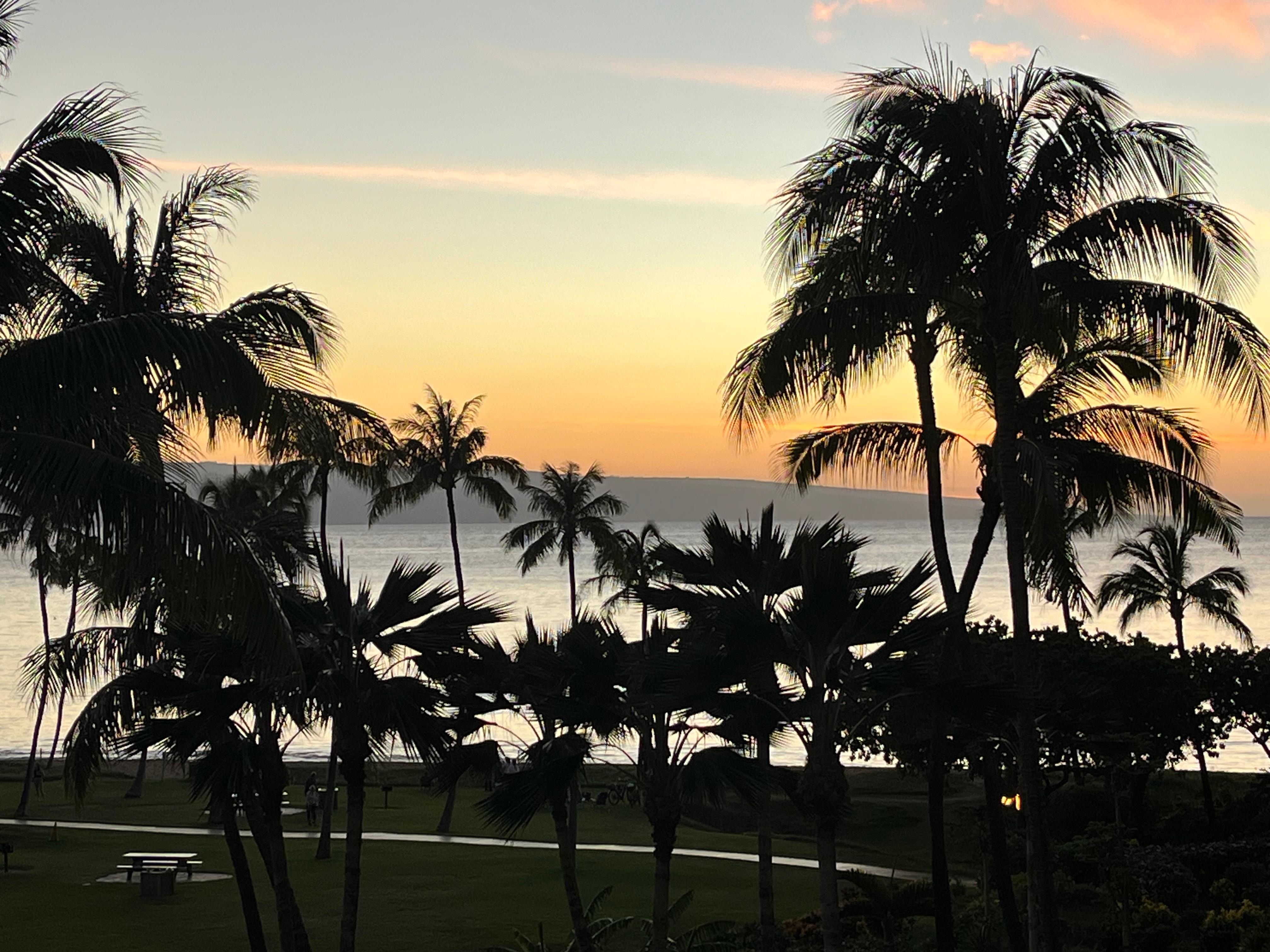 The view from our room at sunset.