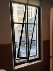 Broken window off it’s track, leaving our room colder than their cold plunges