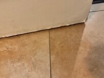 Water logged dried out wood door