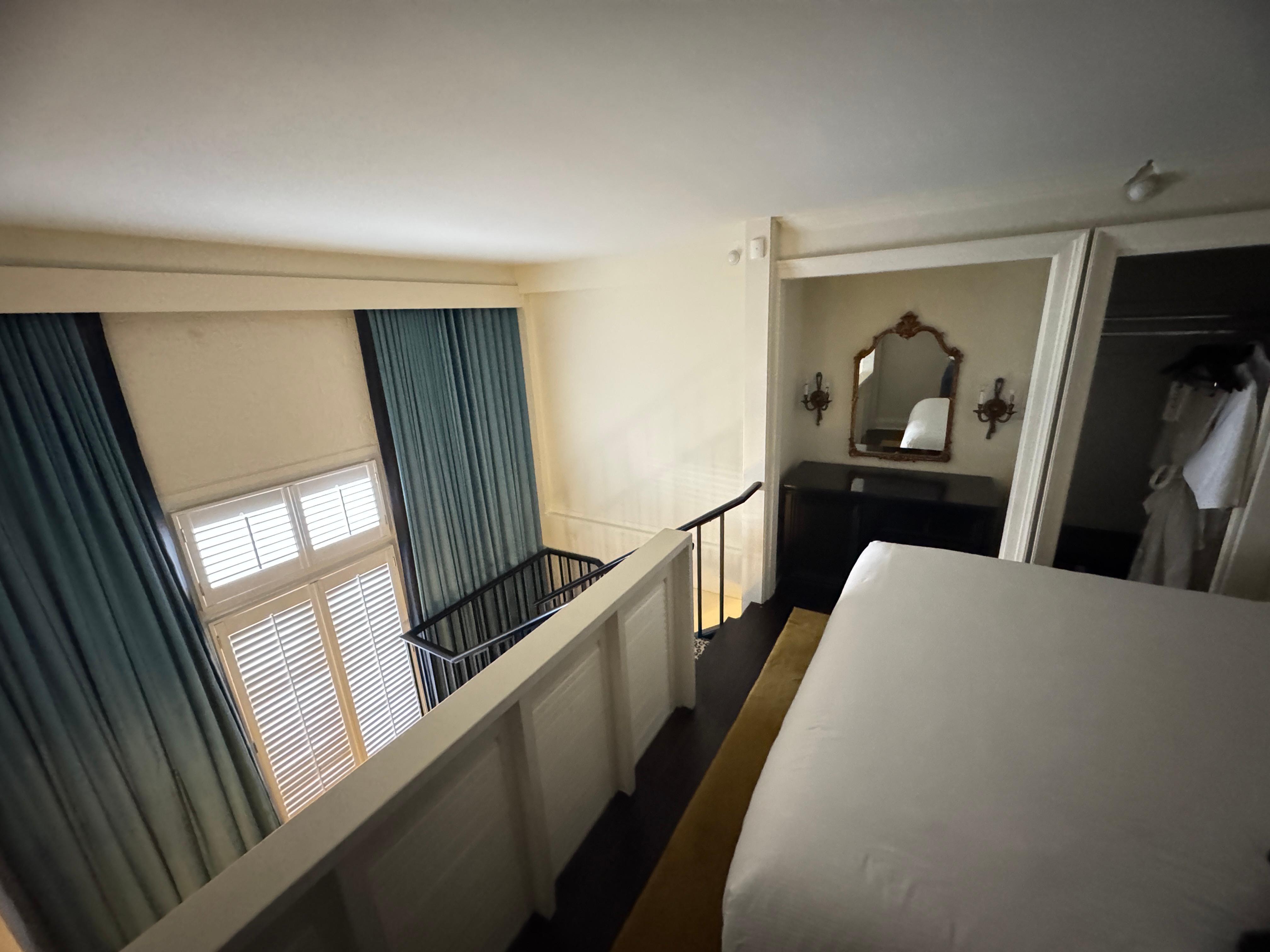 King bed in upstairs loft