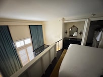 King bed in upstairs loft