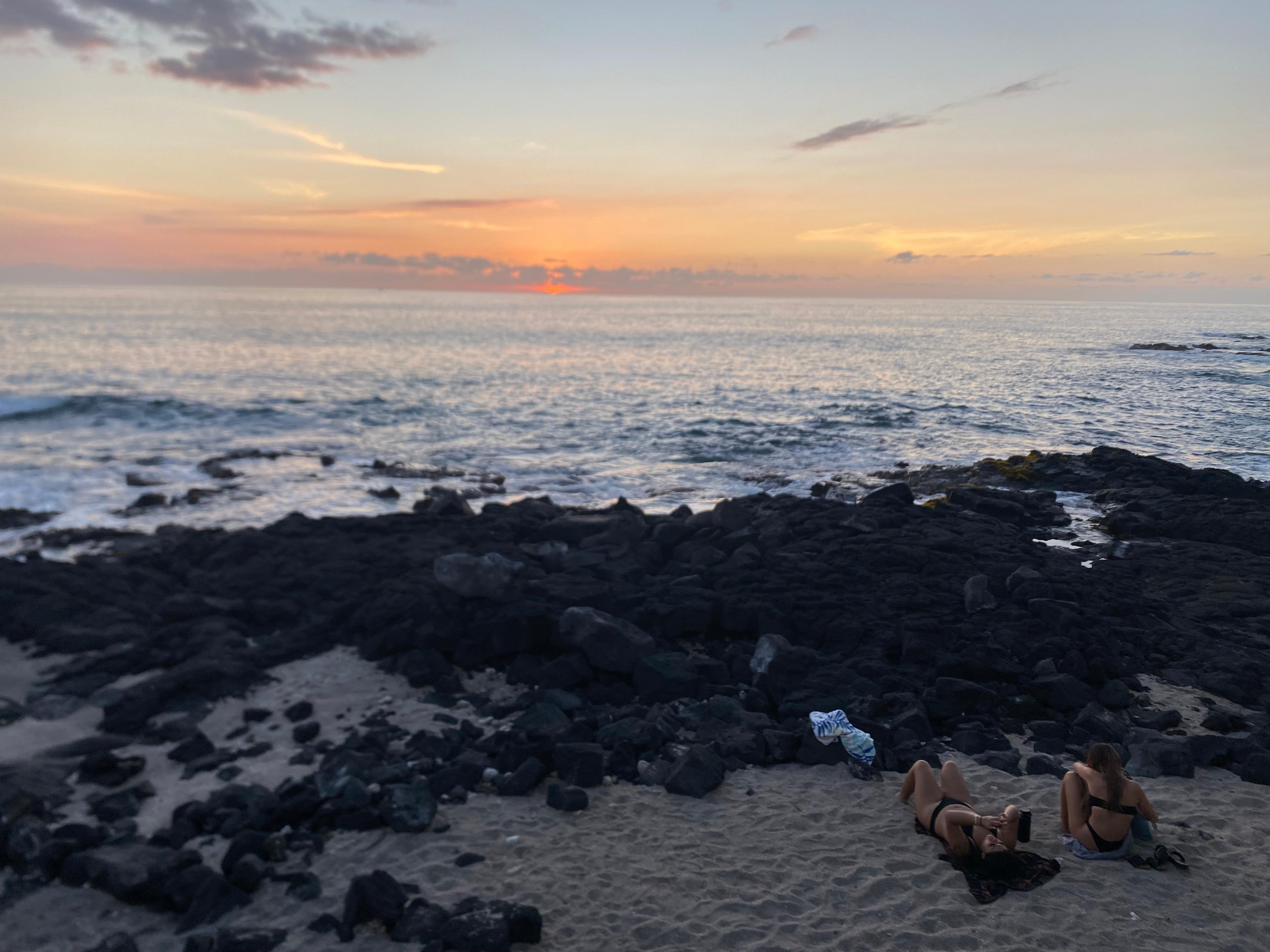 Beautiful Kona sunsets from our deck.