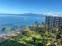 Looking from the balcony towards Molokai.