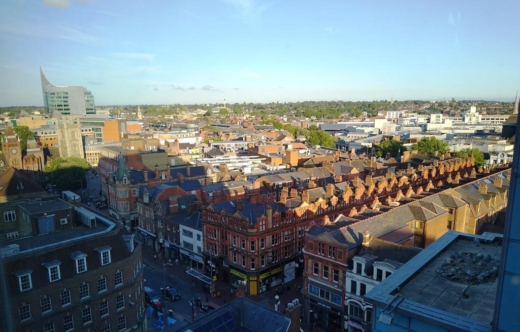 View south-east from 12th floor