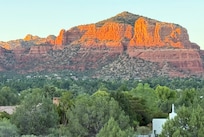 view at sunset from our back patio