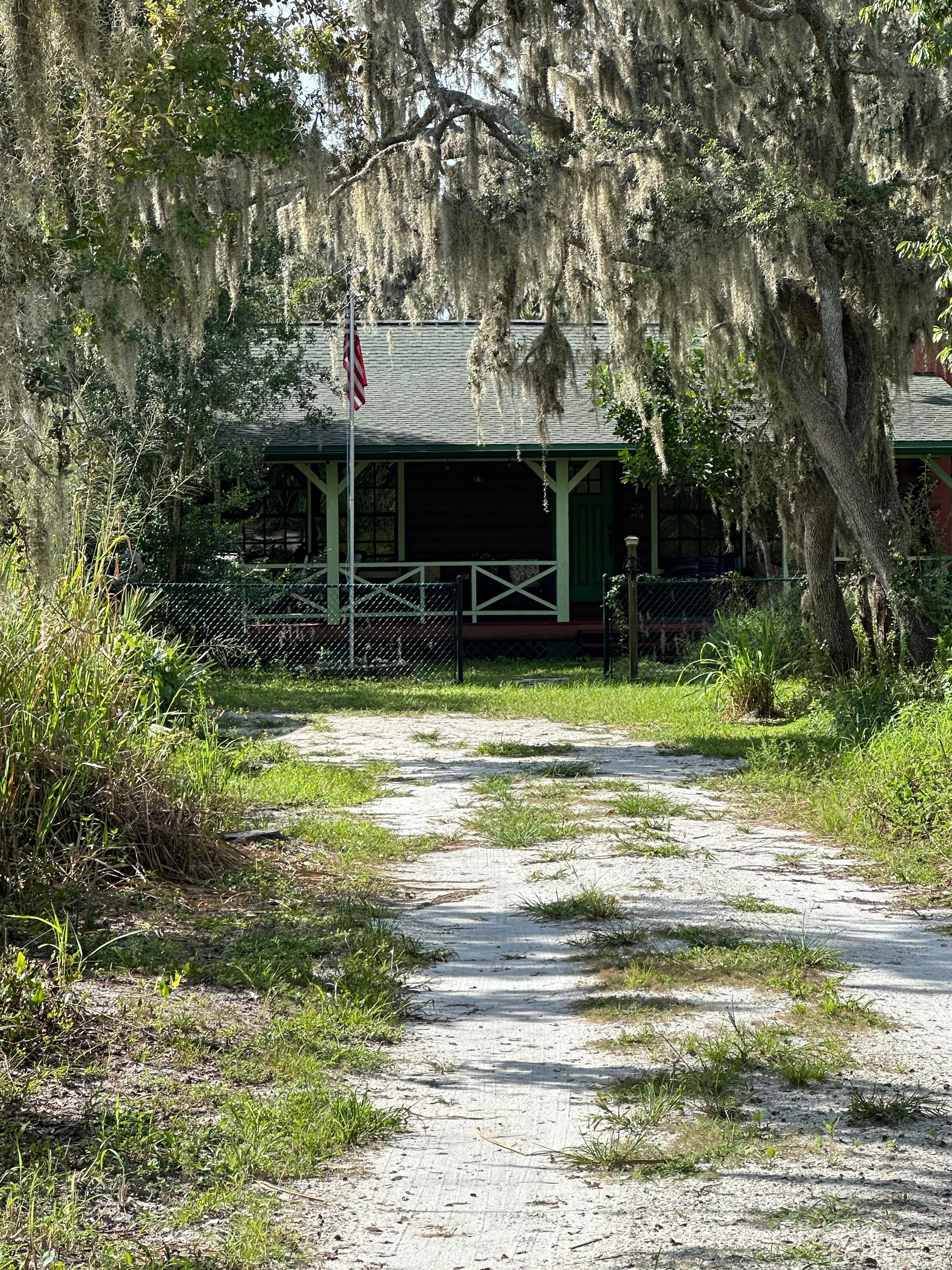Coming to end of driveway to home
