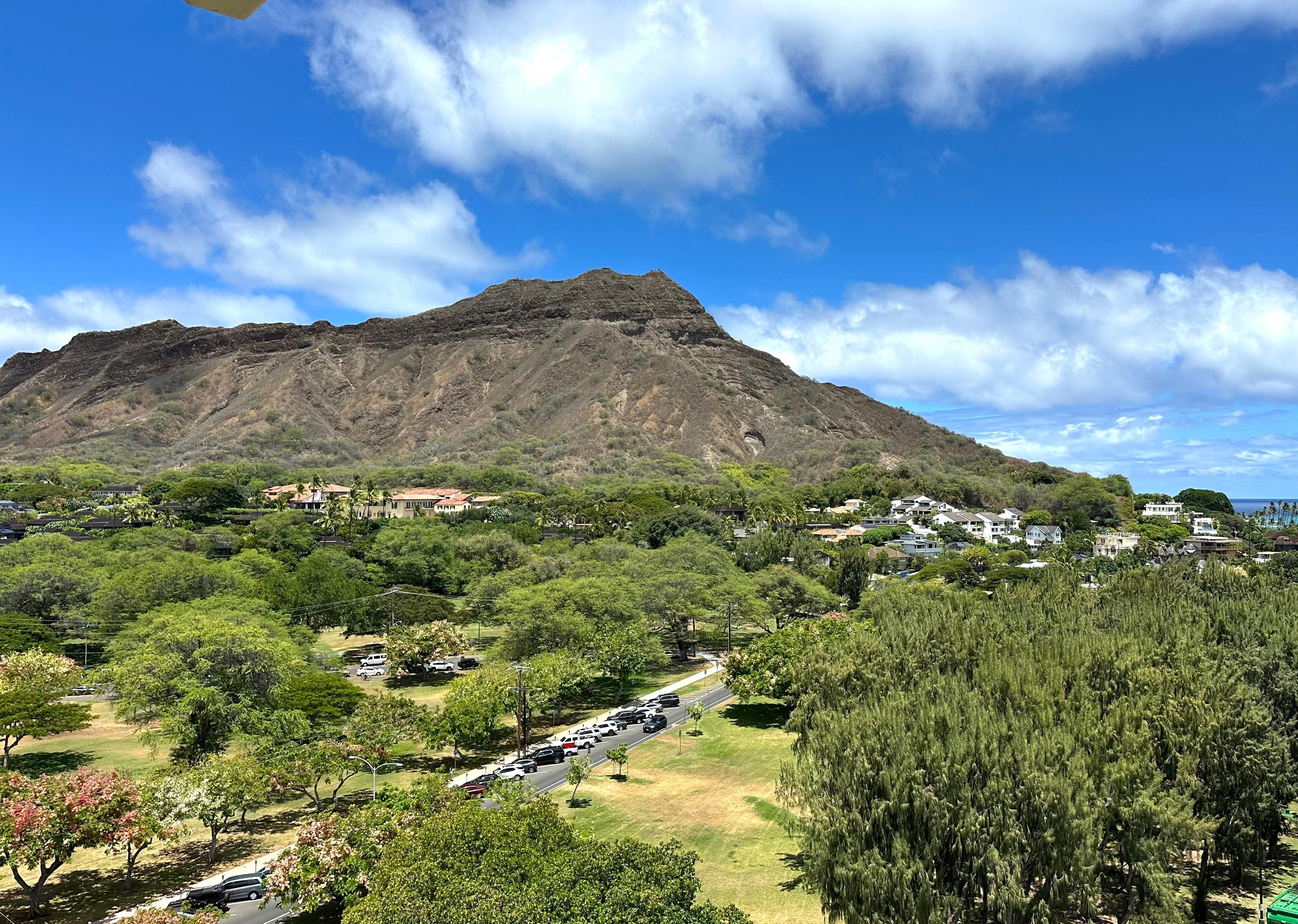 The view towards Waikiki Diamond Head.