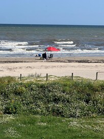 Our view of the beach from the porch.
