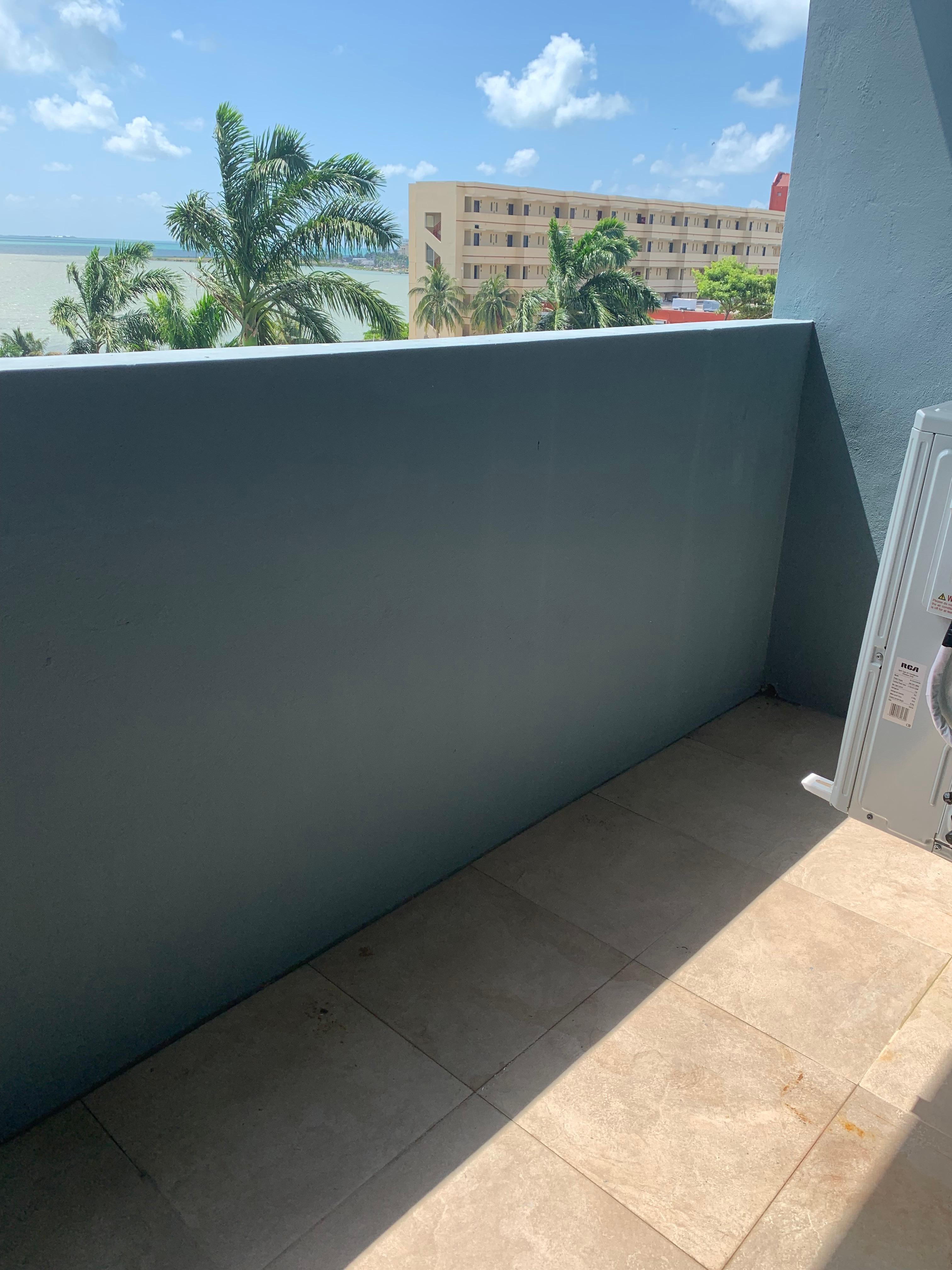 Balcony wall obstructing view 
