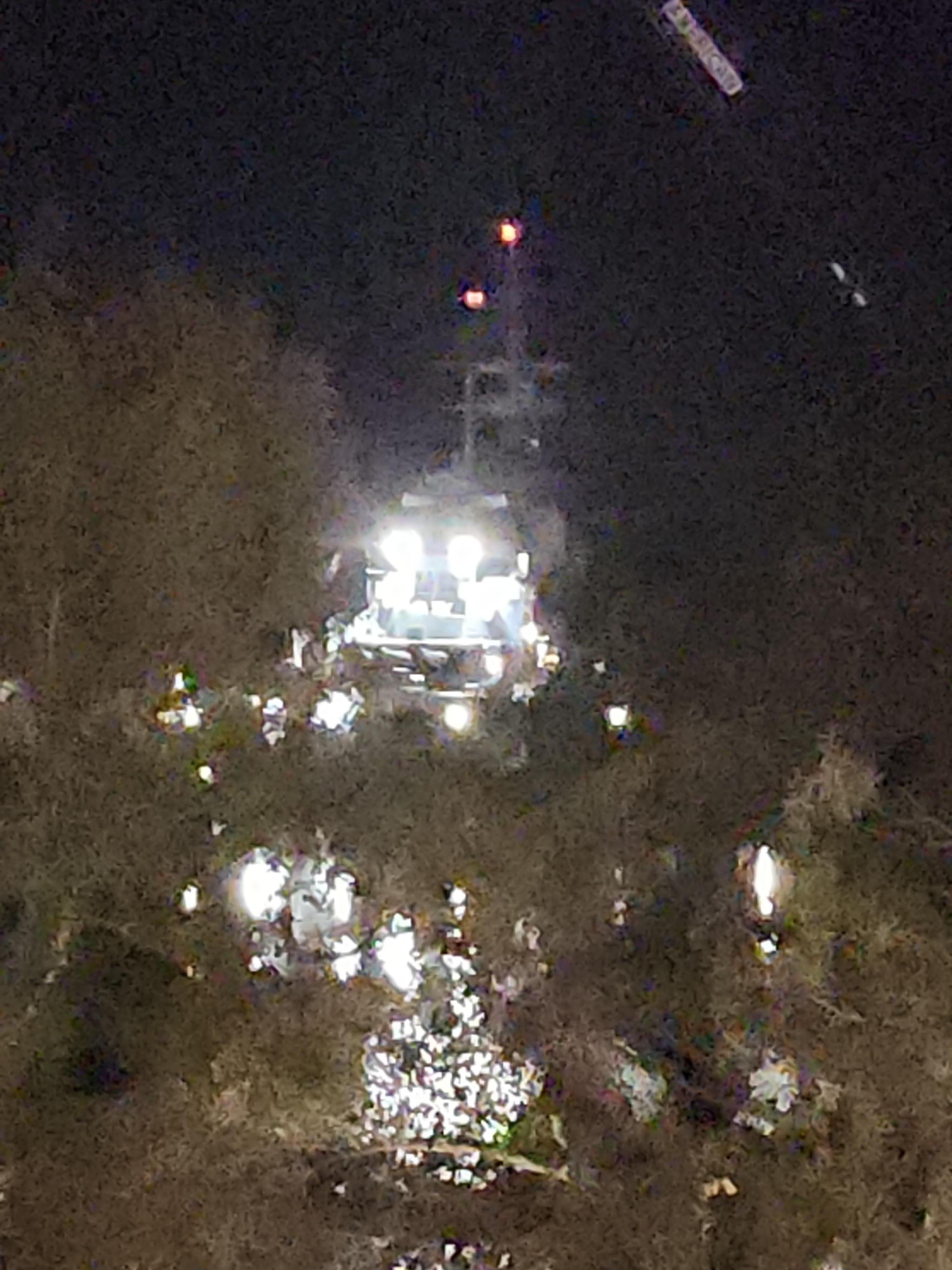 night view of the battleship 