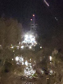 night view of the battleship