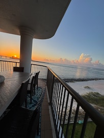sunrise from the balcony