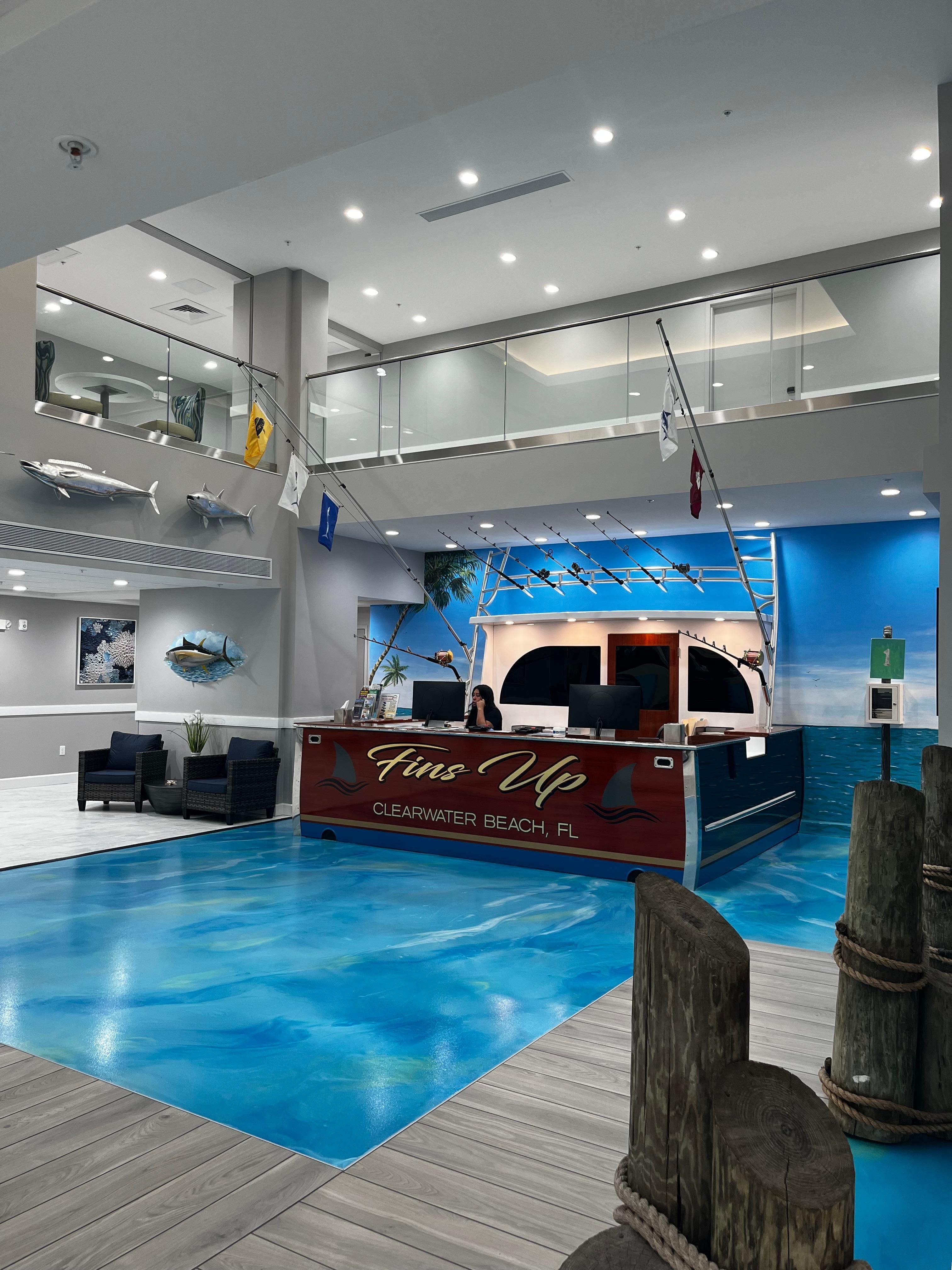 The hotel lobby is gorgeous. 