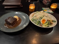 The most amazing Caesar salad and sticky toffee pudding!