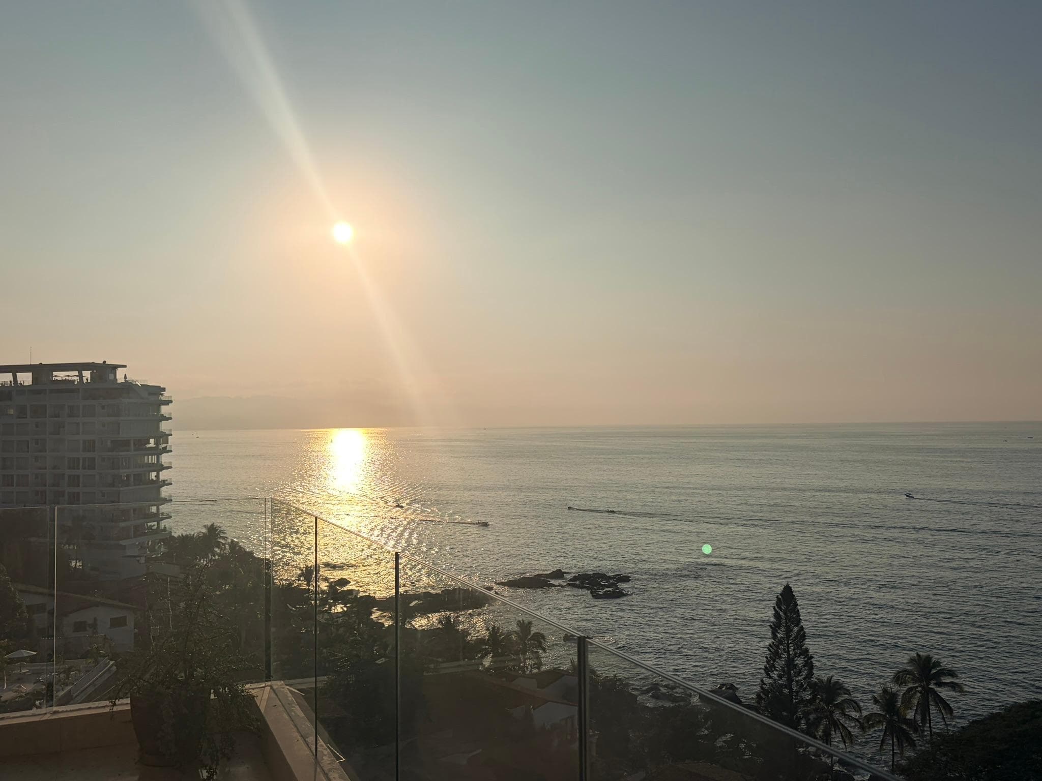 Sunset from the balcony