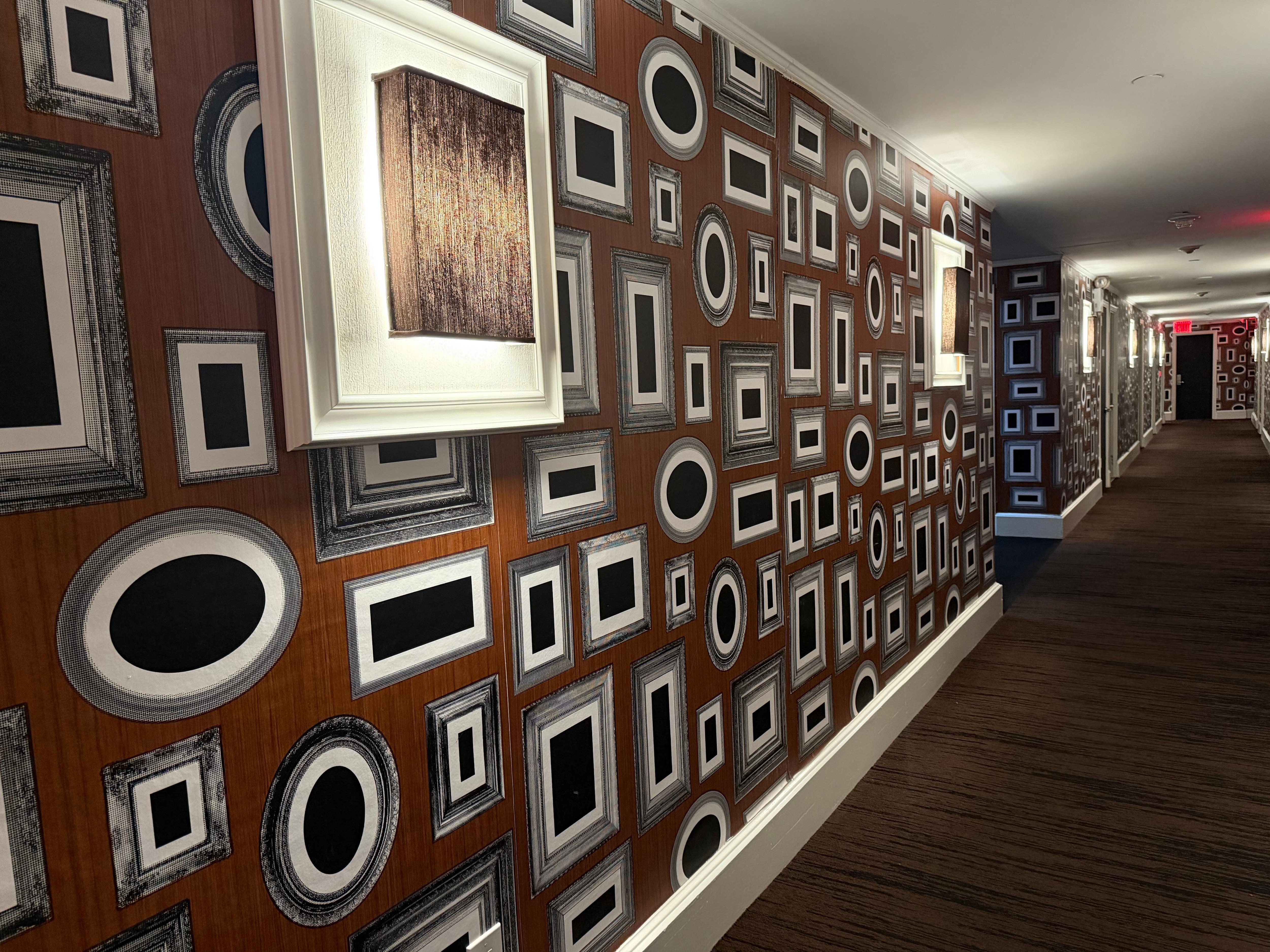 To my point, this is the hallway wall.