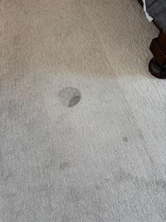 Dirty carpet, bedroom