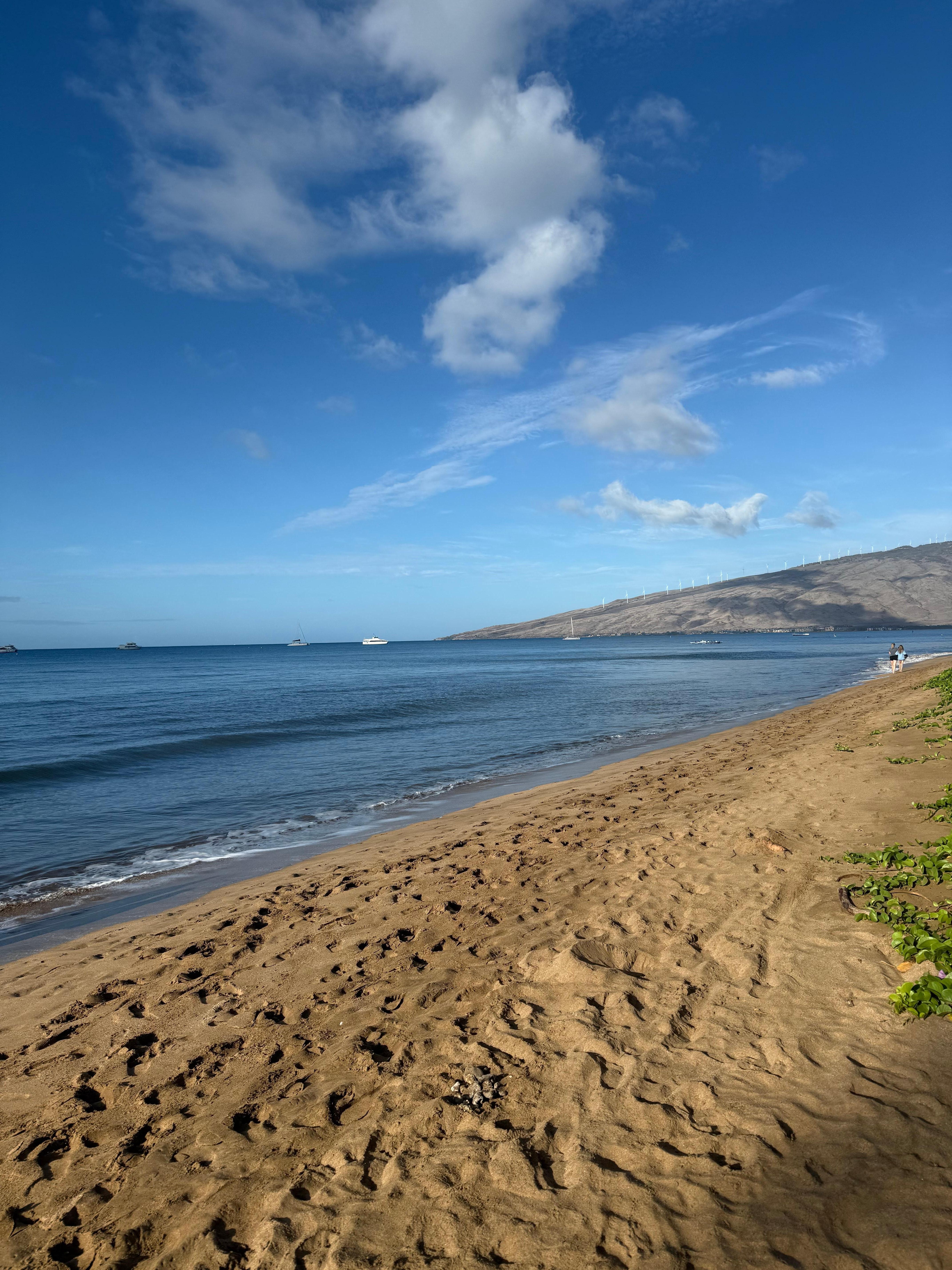 The beach view in the morning 