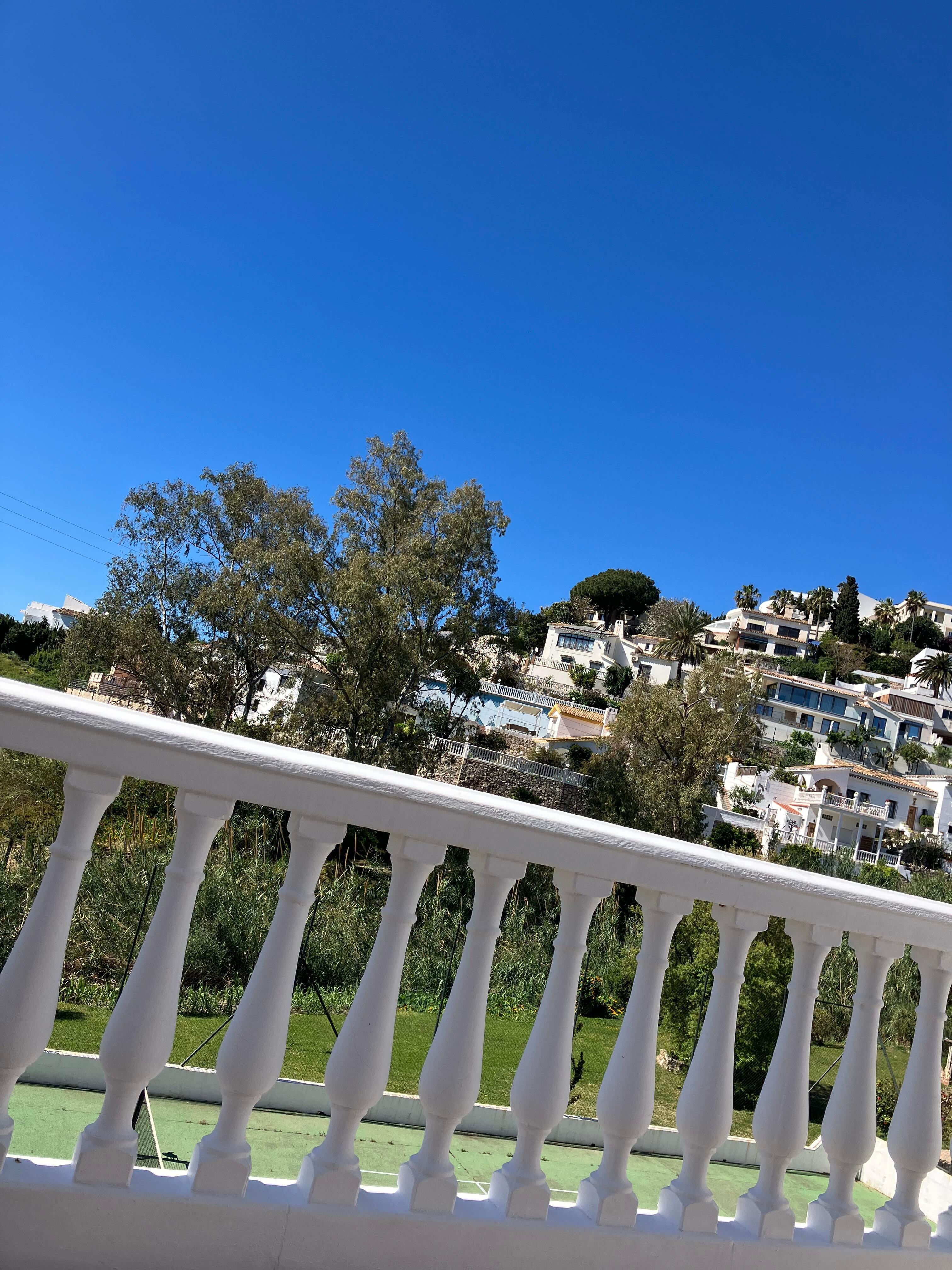 Uitzicht vanaf het balkon