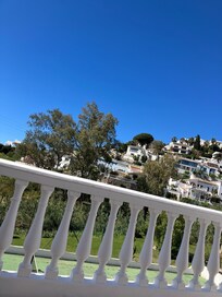 Uitzicht vanaf het balkon