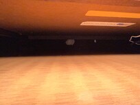 Trash behind counter