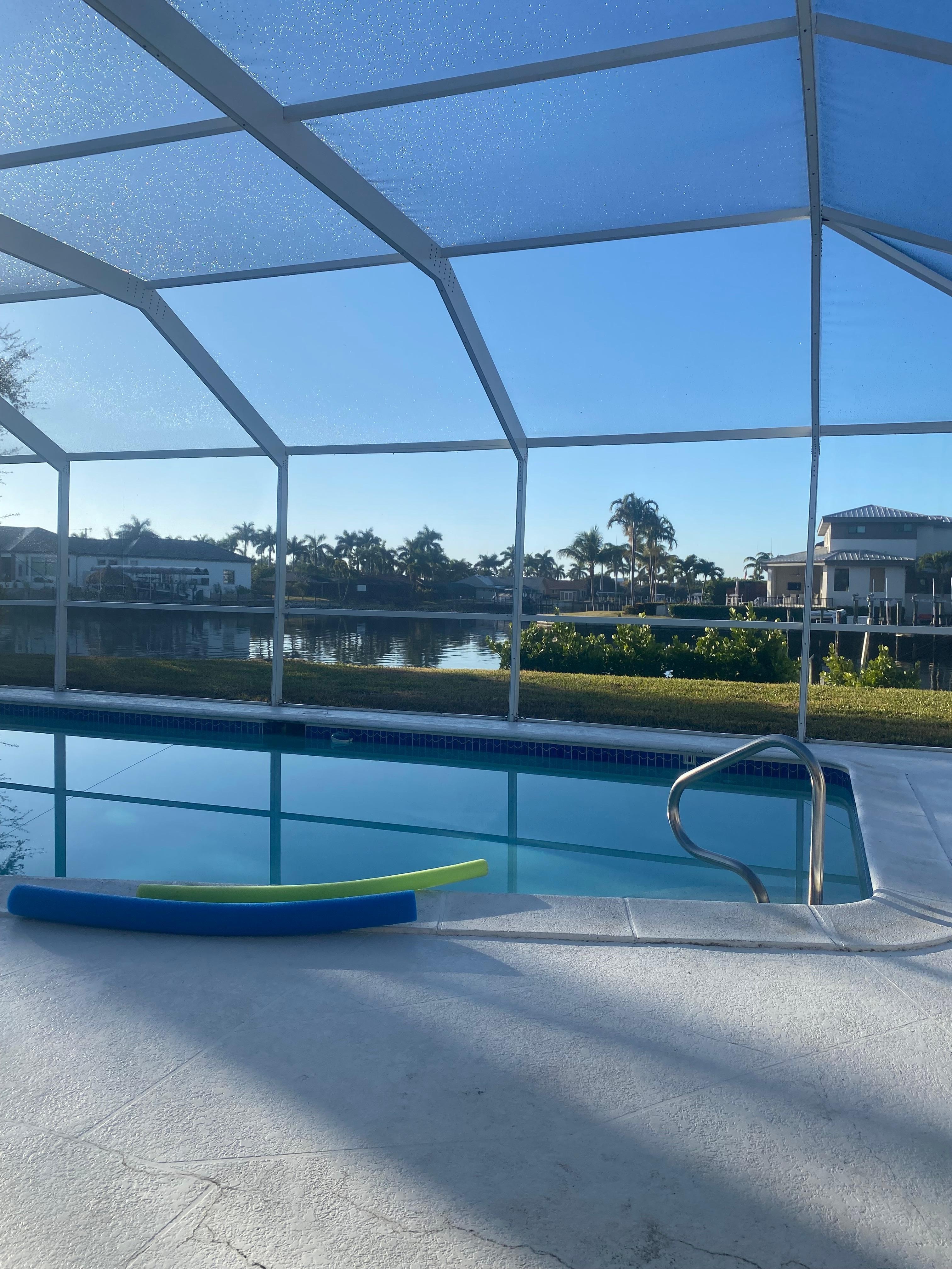 View of the canal from the lanai.