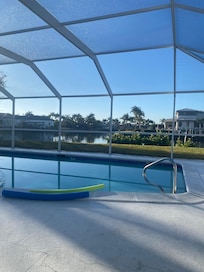 View of the canal from the lanai.