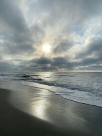 From the beach.
