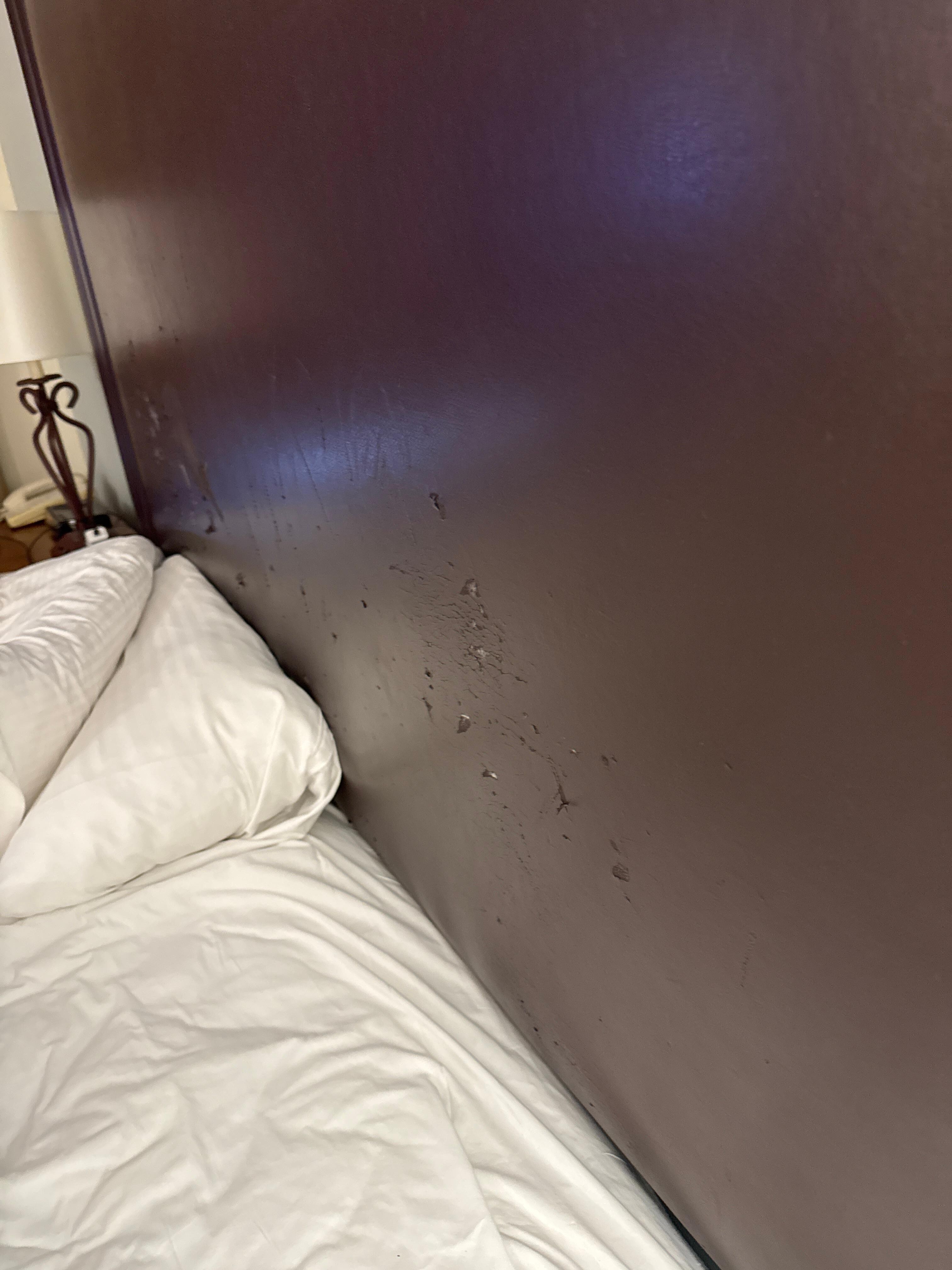 Headboard of bed.