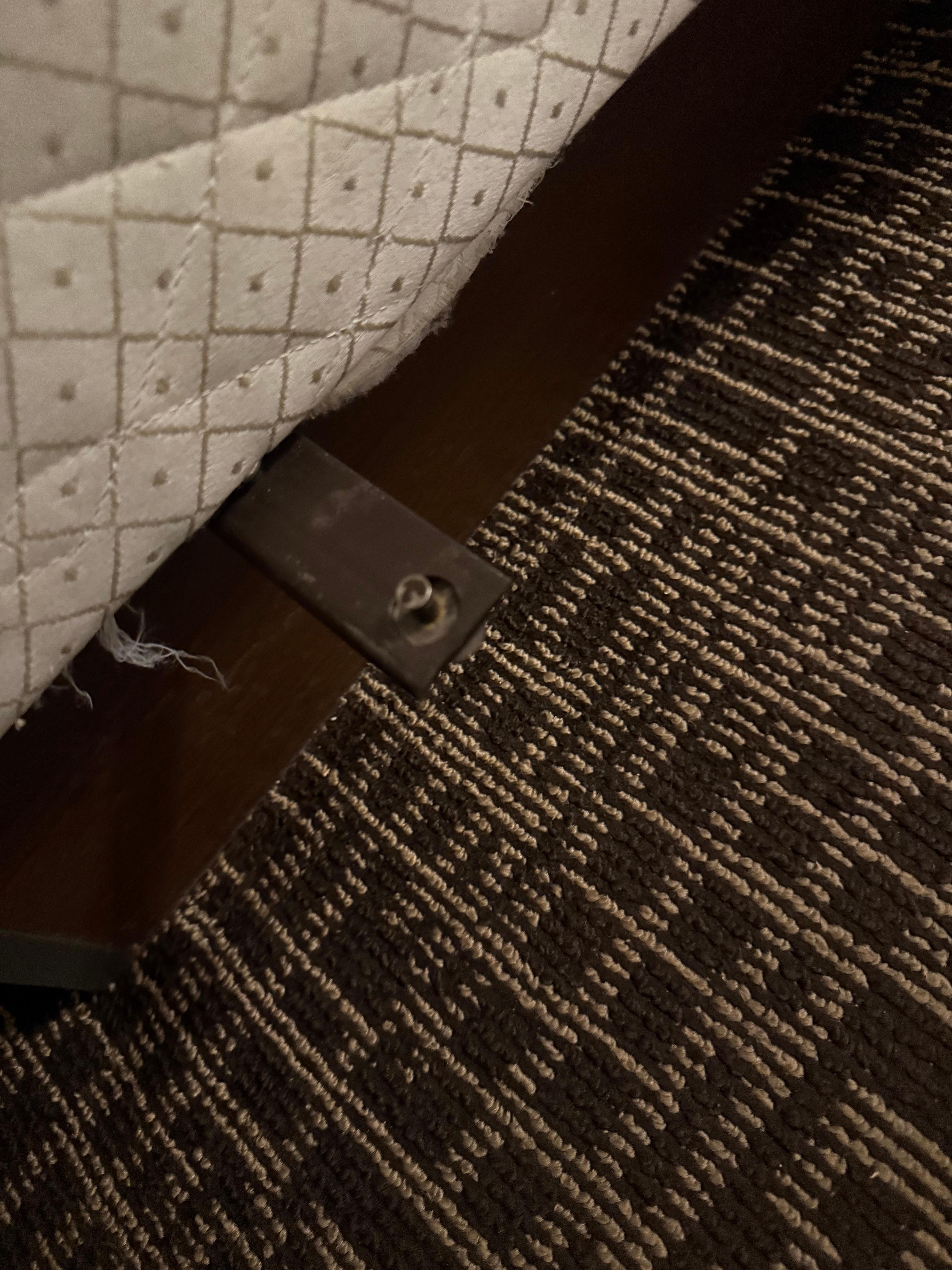 Metal pieces sticking out approximately 3”, maybe 4”?