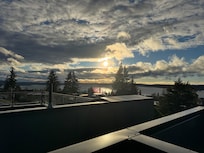 View from the rooftop balcony as the sun was setting.