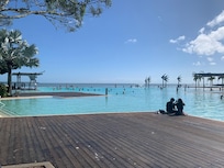 Close to the esplanade pool, about a block