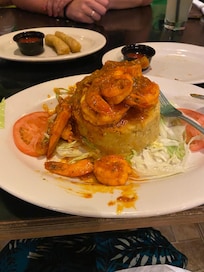 Mofongo with shrimp