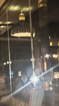 The Terrace with beautiful night views of the basilica.