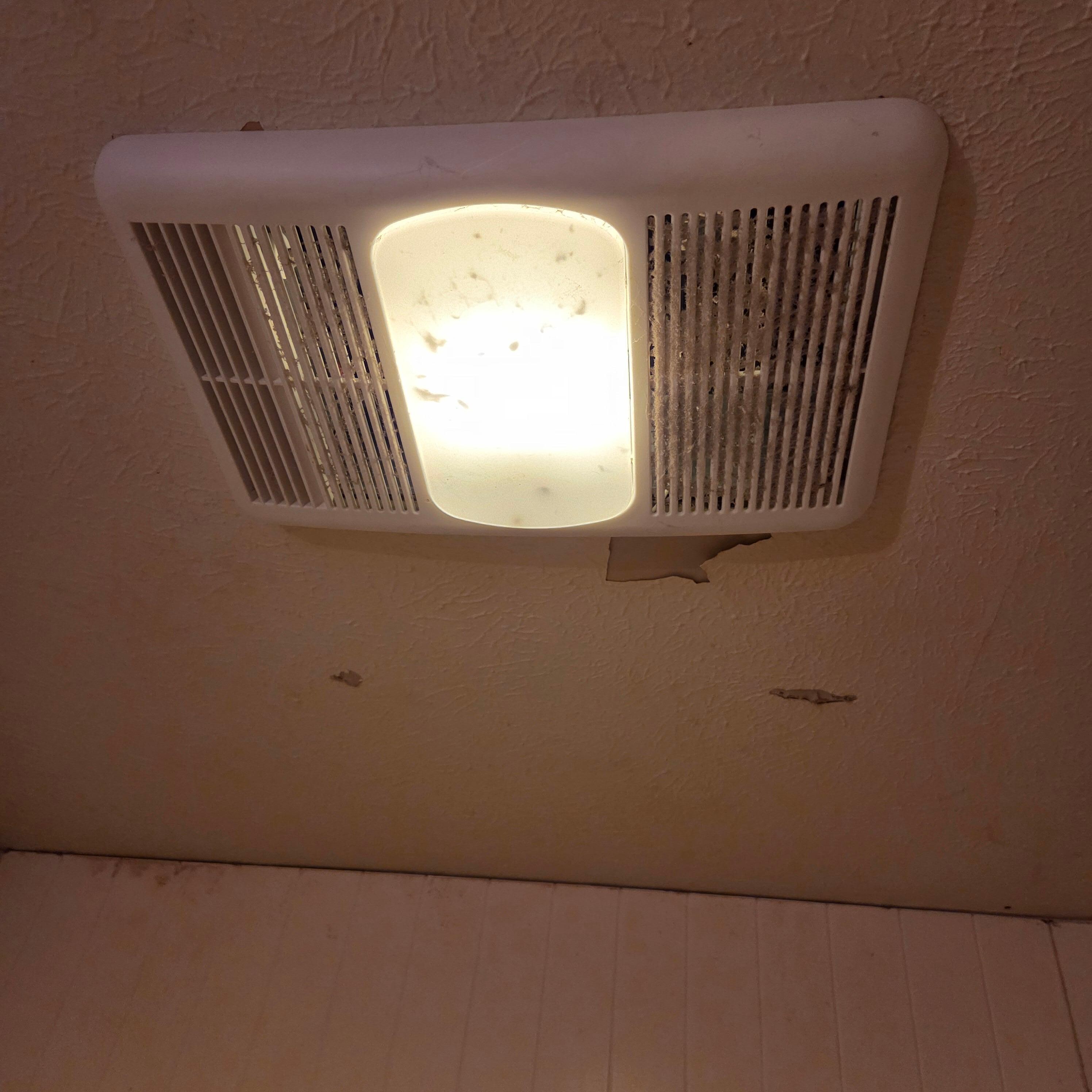 Fan in bathroom