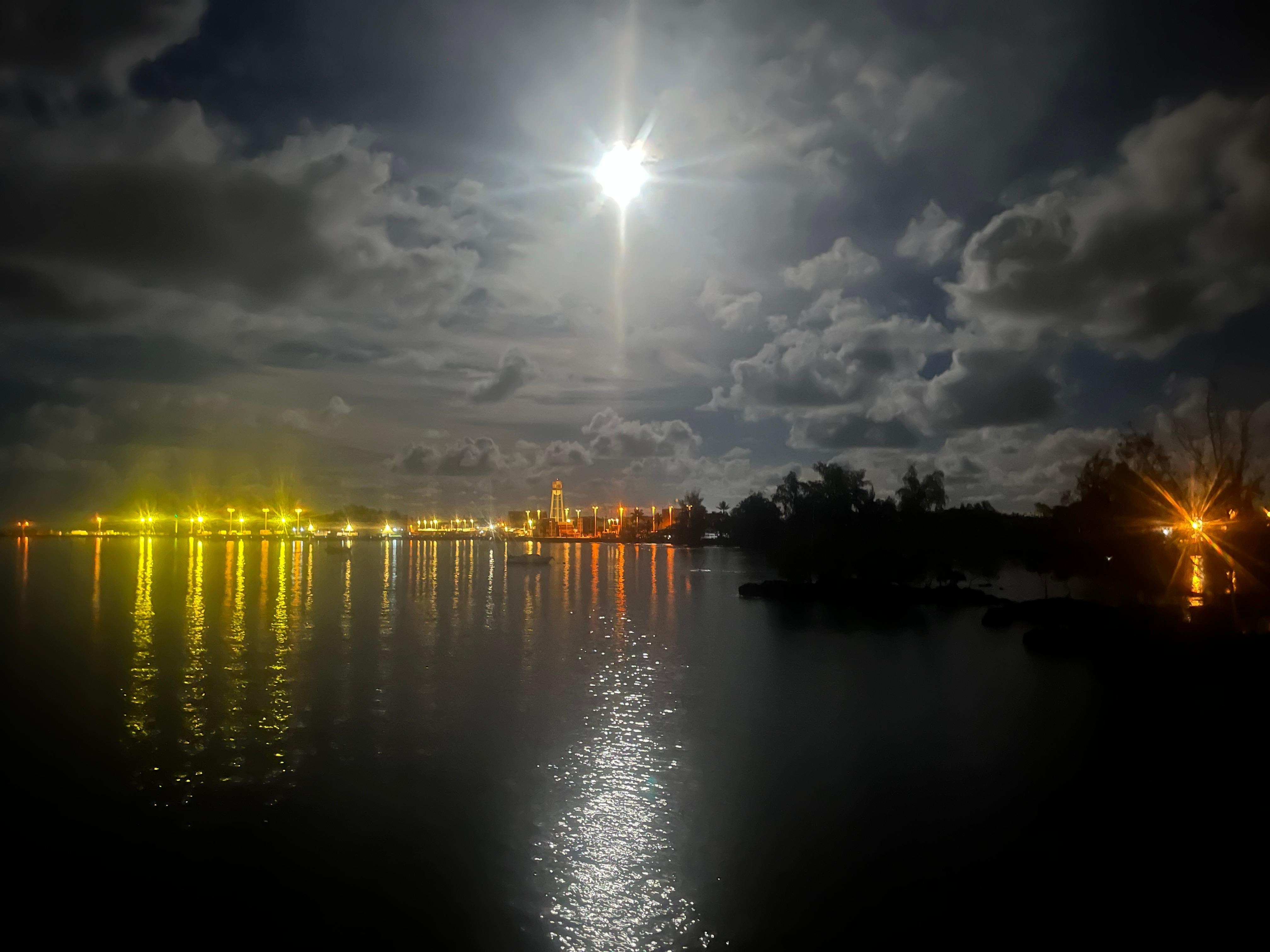 View at night from lanai