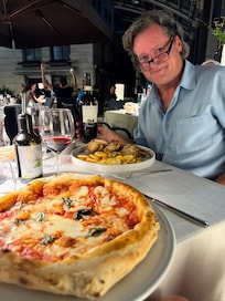 Last night dinner in Naples at the hotel restaurant.