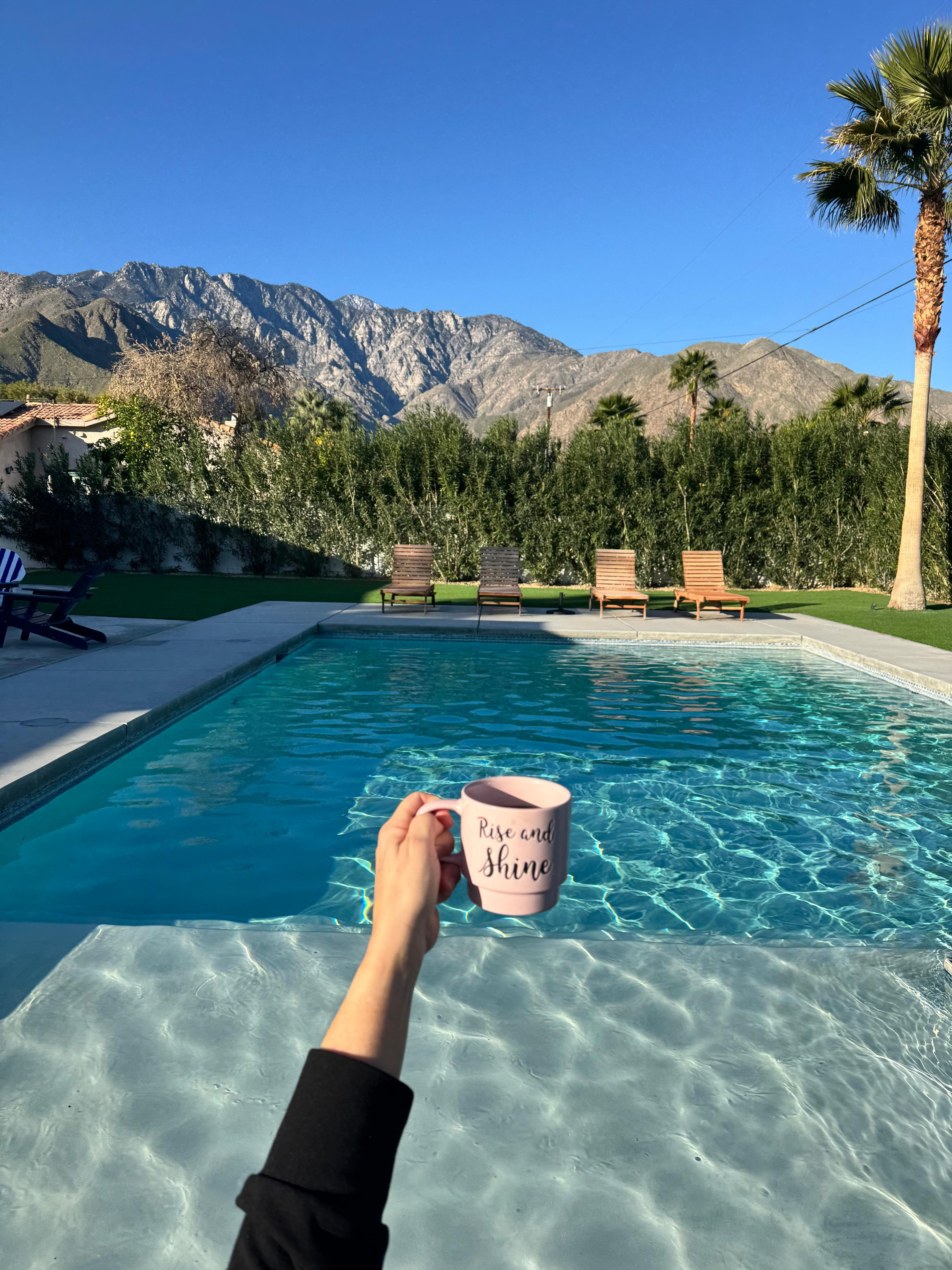 Coffee by the pool! 