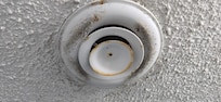 Thick layer of dust on bathroom exhaust fan