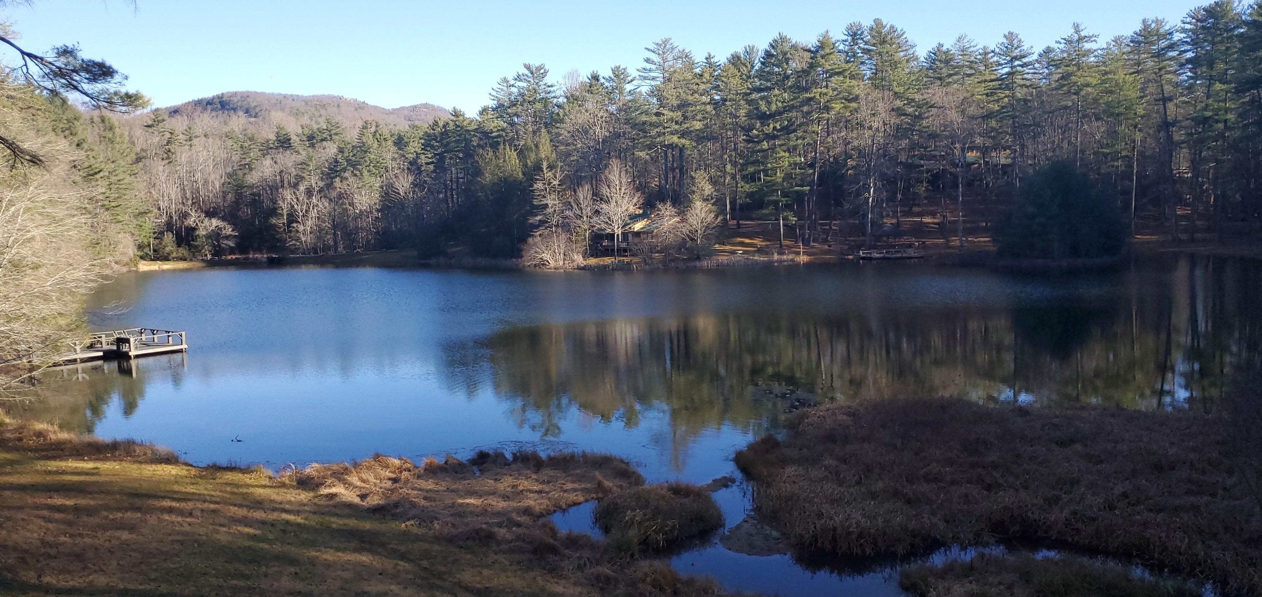 The lake behind the condo. 